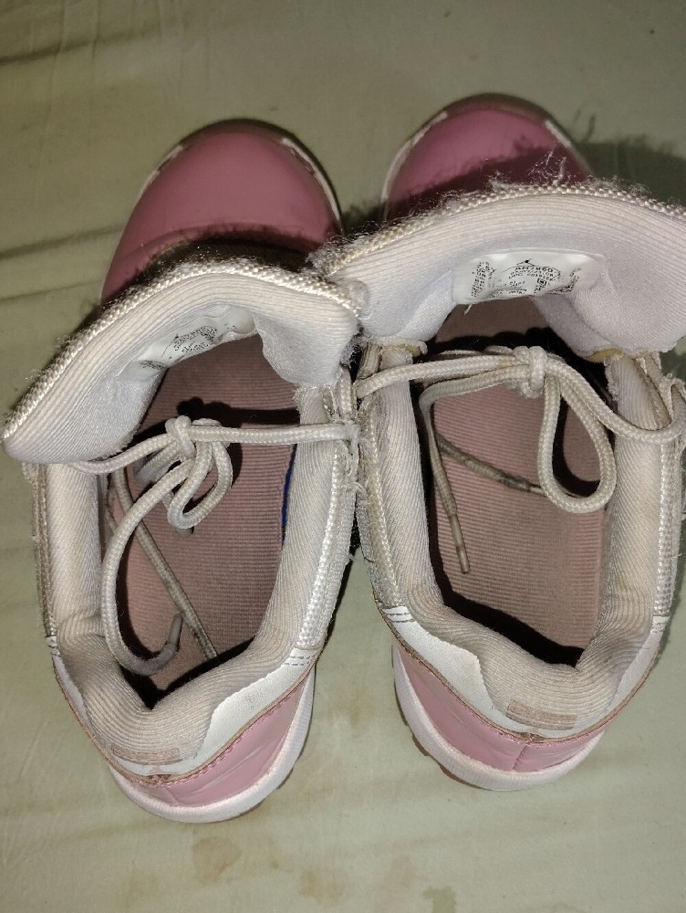 Jordan Kids' Pink and White High-Top Sneakers - Picture 5 of 11